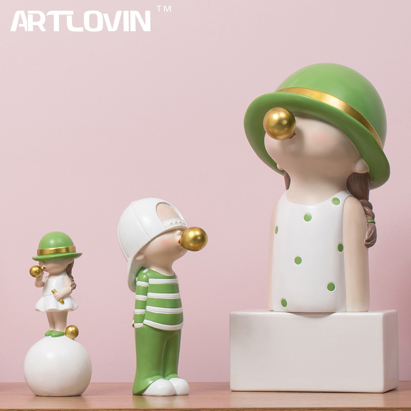 Home Decor Za - ARTLOVIN Nordic Style Character Figurines Kids