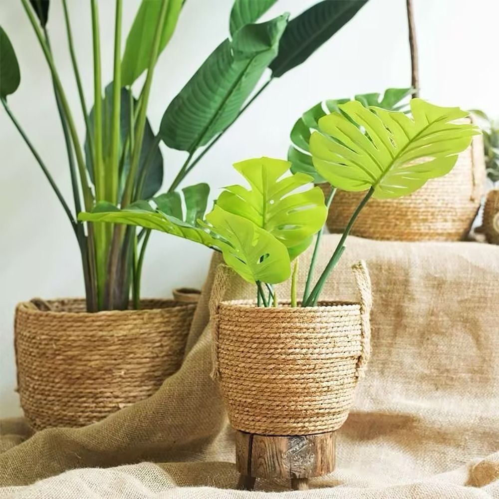 Rattan Plant Basket - 1Pcs For Garden Terraces Flower Pot