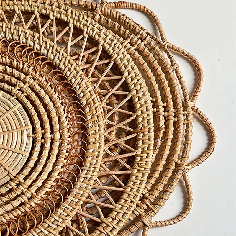 Round Wicker Tray Rattan Woven - Rattan Plant Basket recension och pris