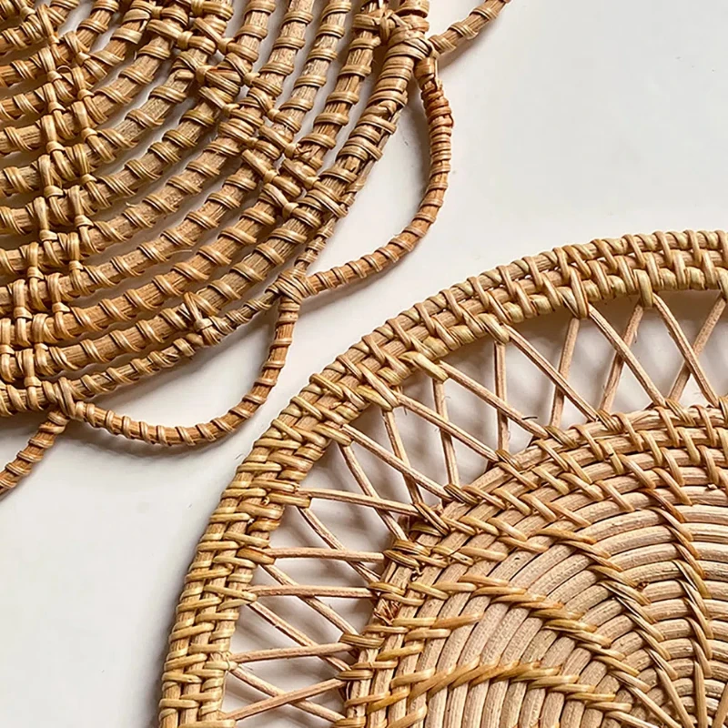 Round Wicker Tray Rattan Woven - Rattan Plant Basket recension och pris