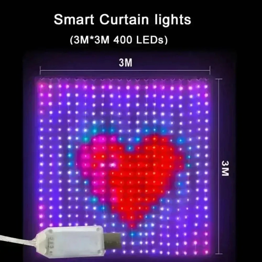 LED Pixel Curtain Lights Bluet - Home Decor Free App recension och pris