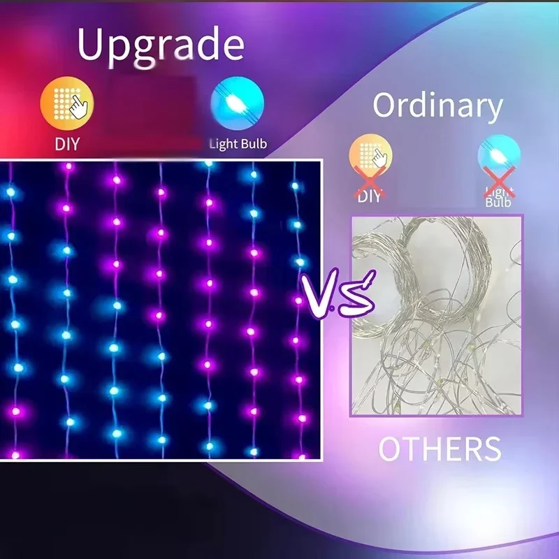 Smart LED Curtain Lights RGB A - Home Decor Free App recension och pris