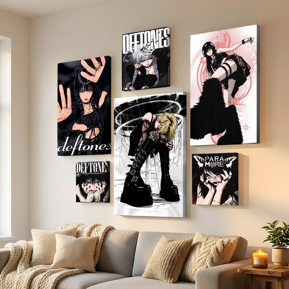 Y2K Gothic Anime Rock Girl Fra - Home Decor Y2K recension och pris