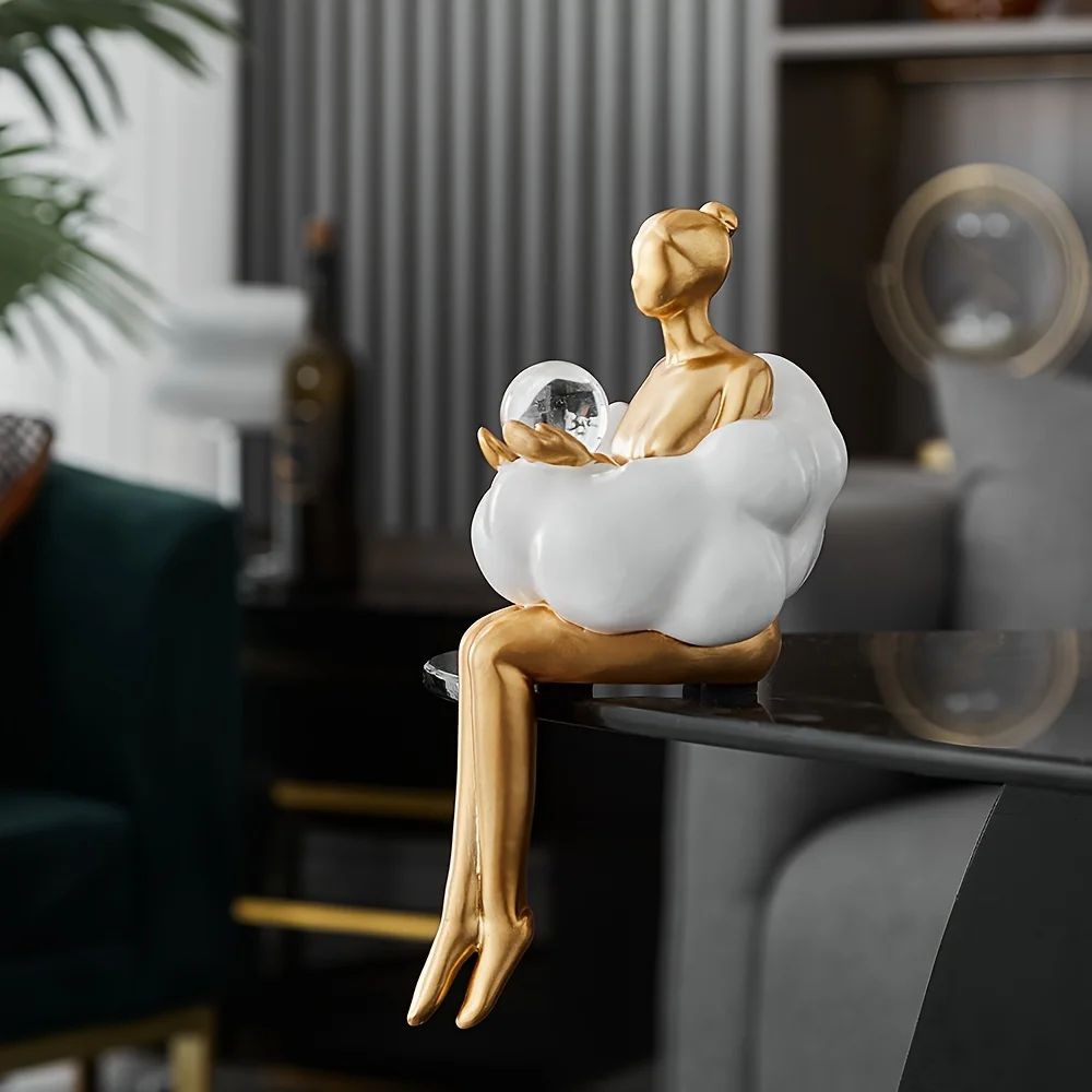 Cloud Girl Sculpture Abstract  - Home Decor Y2K recension och pris