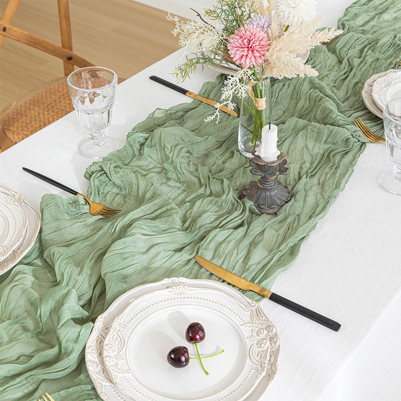 Boho Gauze Table Runner, Crink - Linen Table Runner recension och pris