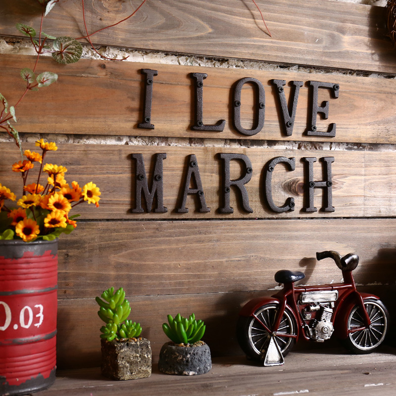 Metal Letters Numbers Cast Iro - Home Decor Y2K recension och pris
