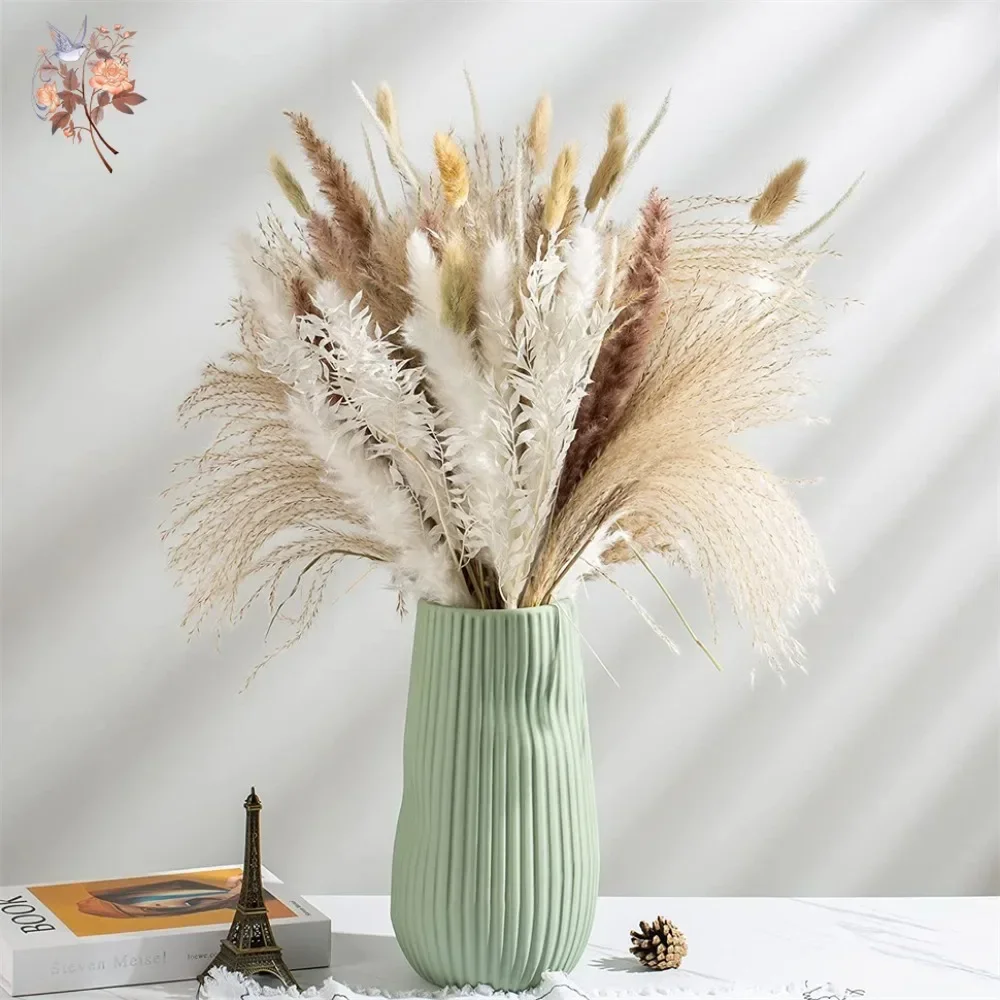 88pcs Natural Fluffy Dried Pam - Pampas Grass Decor recension och pris