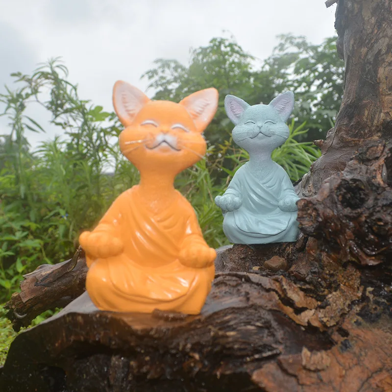 Meditation Cat Sculpture Garde - Home Decor Za recension och pris