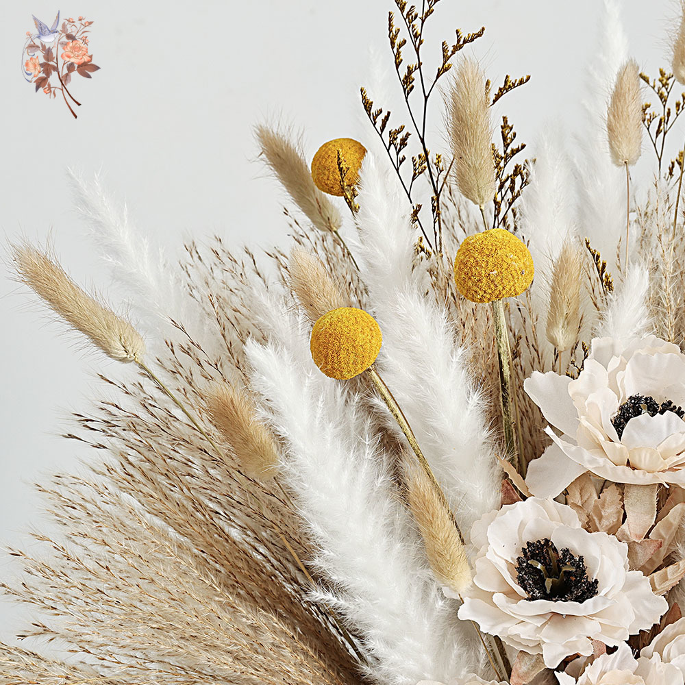 55Pcs Artificial Flower Bouque - Pampas Grass Decor recension och pris