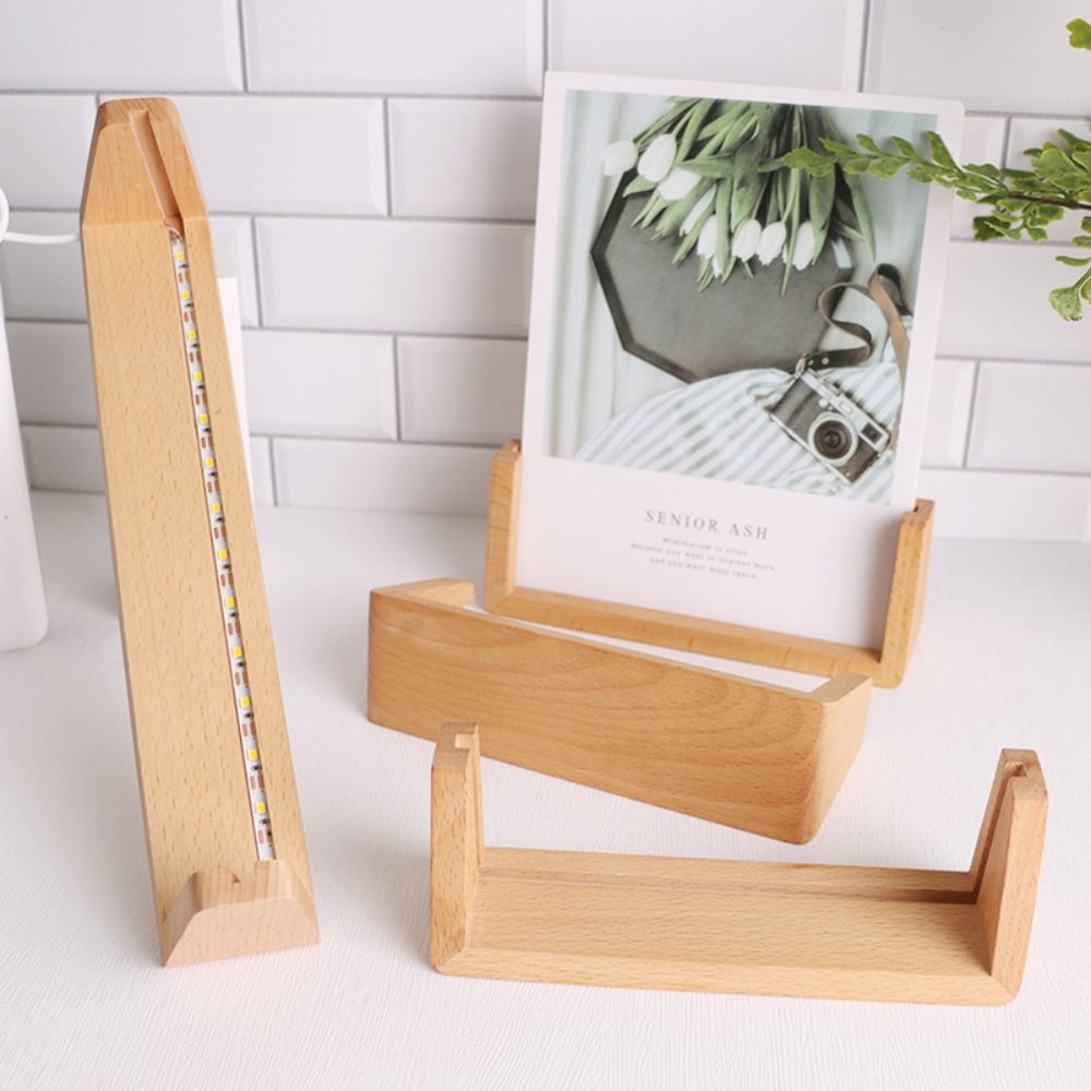 Warm Light Wooden Lighted Base - Bamboo Photo Frame recension och pris