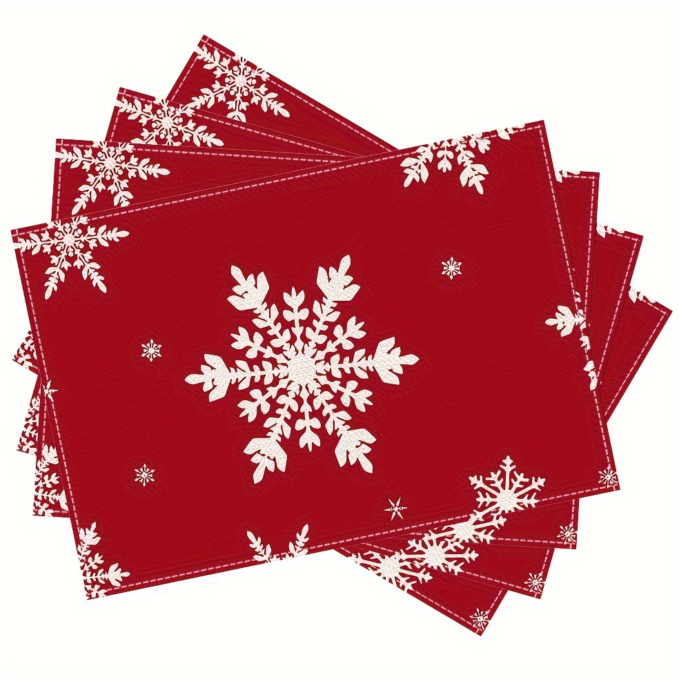 Minimalist Red Background Whit - Linen Table Runner recension och pris