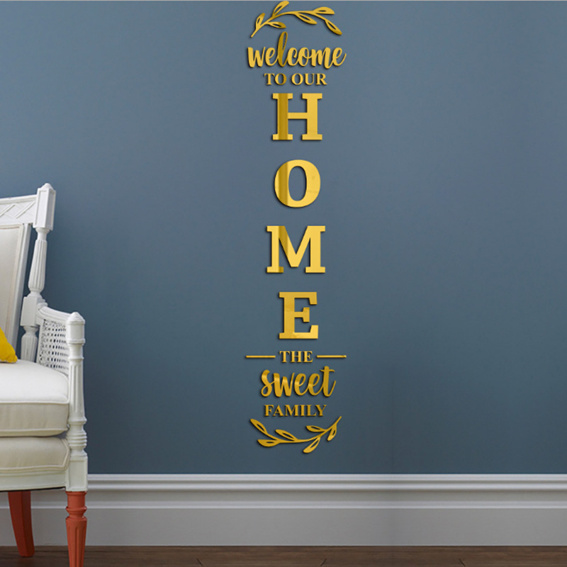 English Letters 3D Mirror Wall - Home Decor Y2K recension och pris