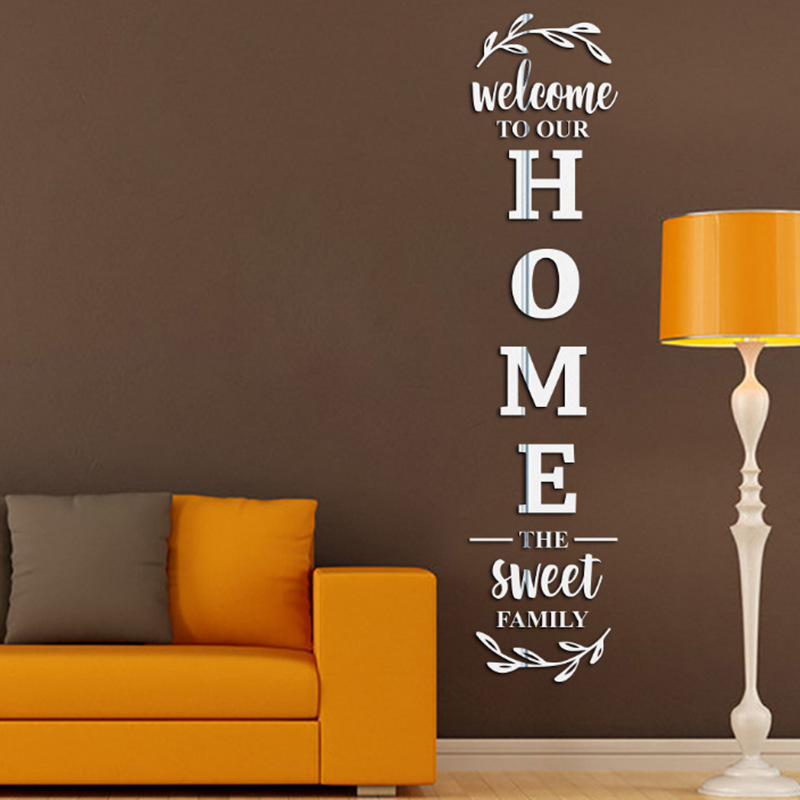 English Letters 3D Mirror Wall - Home Decor Y2K recension och pris