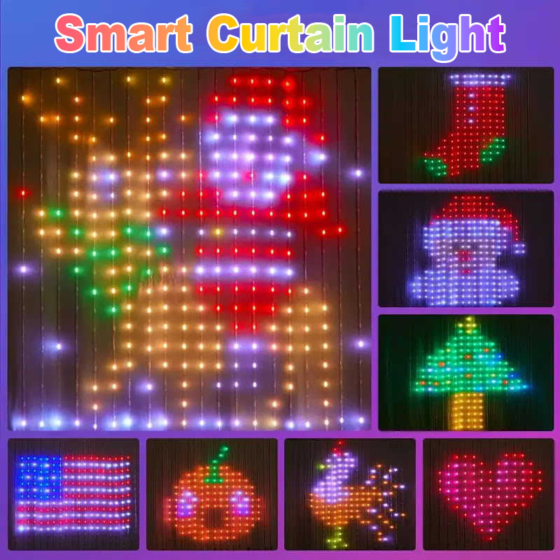 1/2PCS 400LEDs Smart Curtain L - Home Decor Free App recension och pris