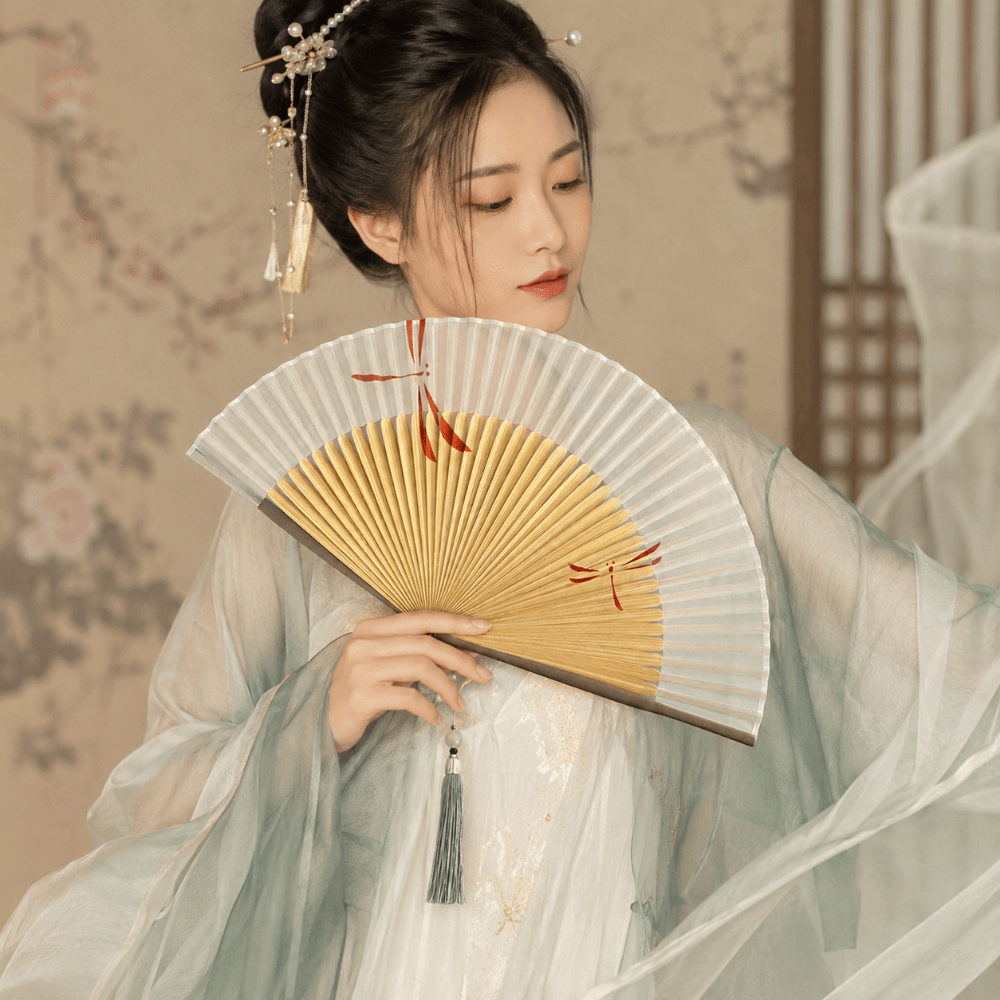 Chinese Style Folding Hand Fan - Bamboo Photo Frame recension och pris