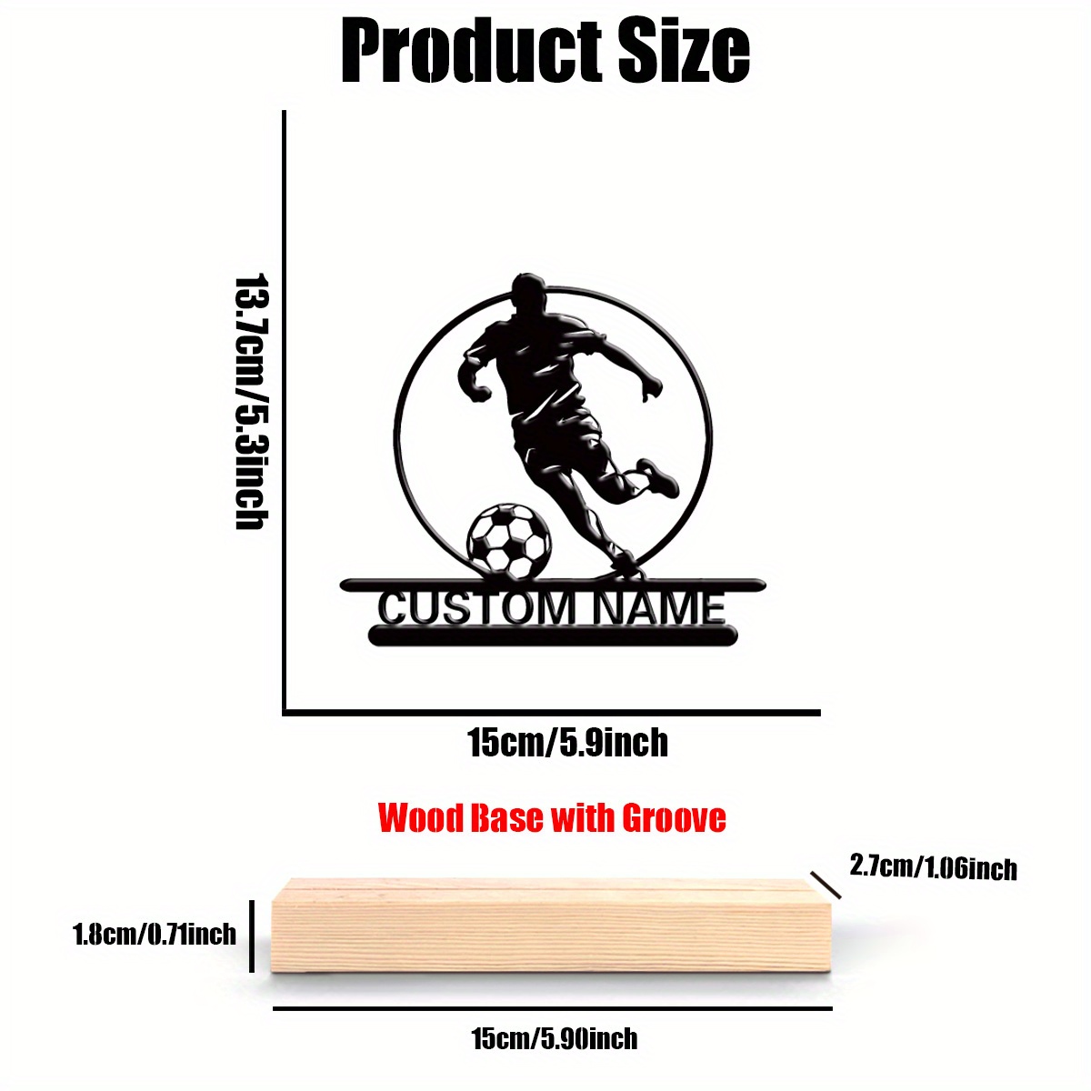 Custom Soccer Player Metal Sta - Home Decor Theme recension och pris