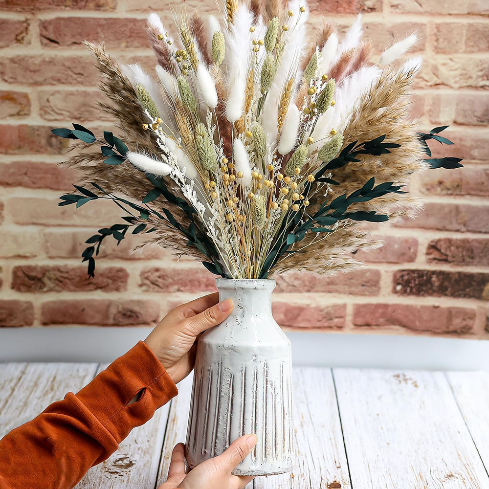 100pcs Dried Pampas Grass Bouq - Pampas Grass Decor recension och pris