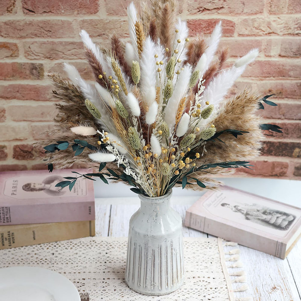 100pcs Dried Pampas Grass Bouq - Pampas Grass Decor recension och pris