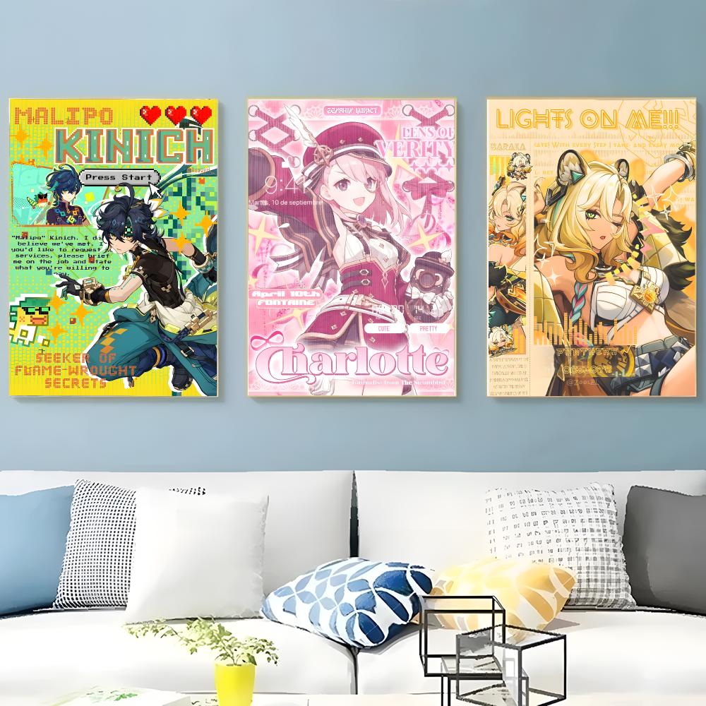 genshin magazine style Poster  - Home Decor Magazine recension och pris
