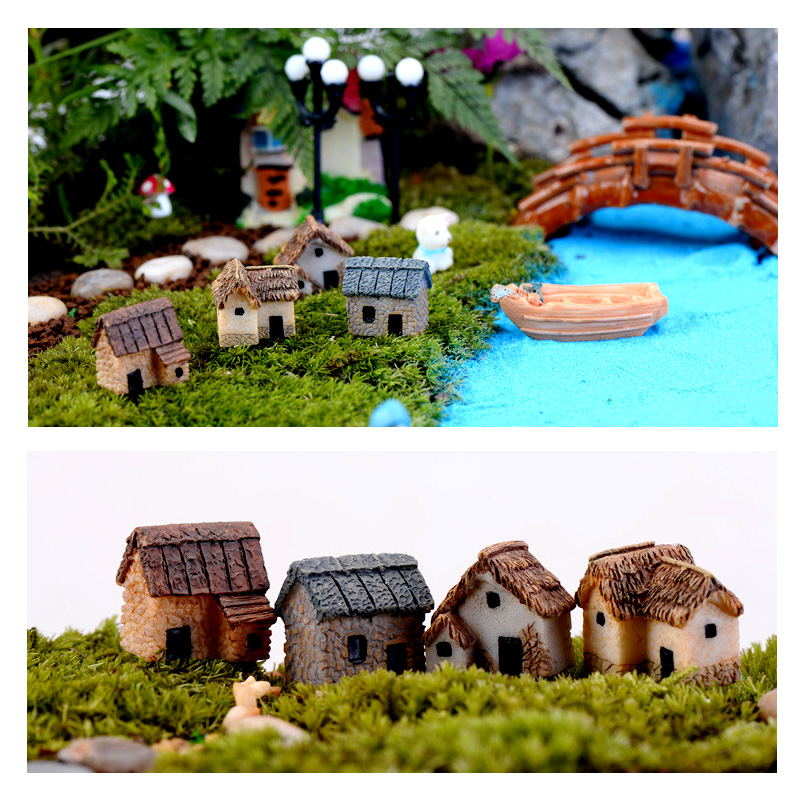 Mini Small House Figurine Resi - Home Decor Za recension och pris