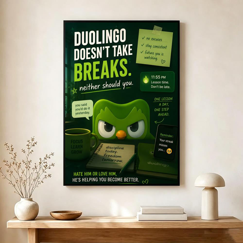 Language App D-duolingo Poster - Home Decor Free App recension och pris