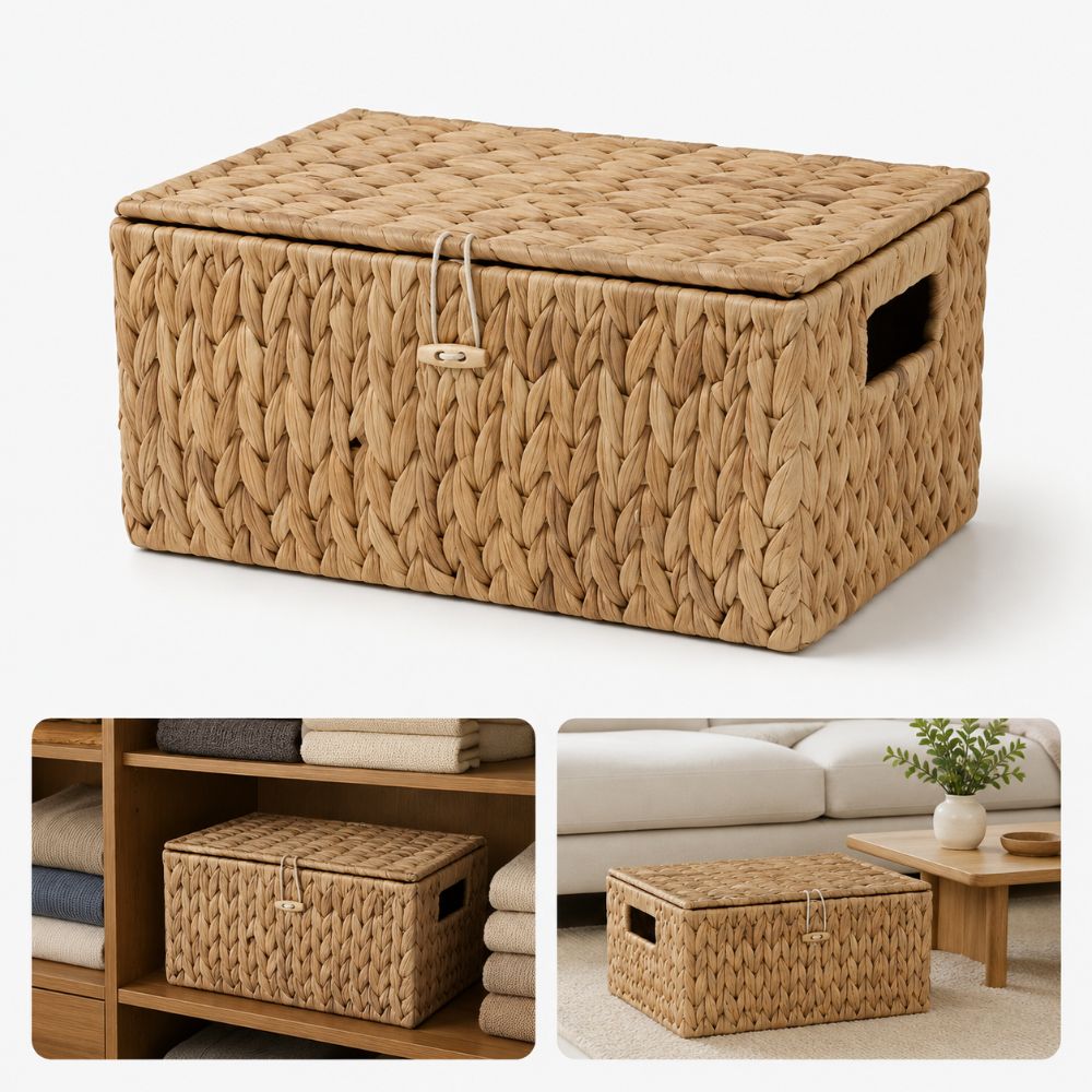 Water Hyacinth Wicker Storage  - Rattan Plant Basket recension och pris