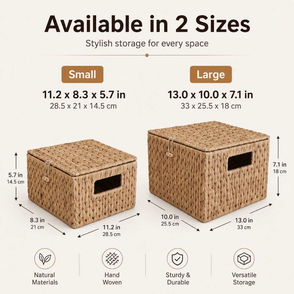 Water Hyacinth Wicker Storage  - Rattan Plant Basket recension och pris