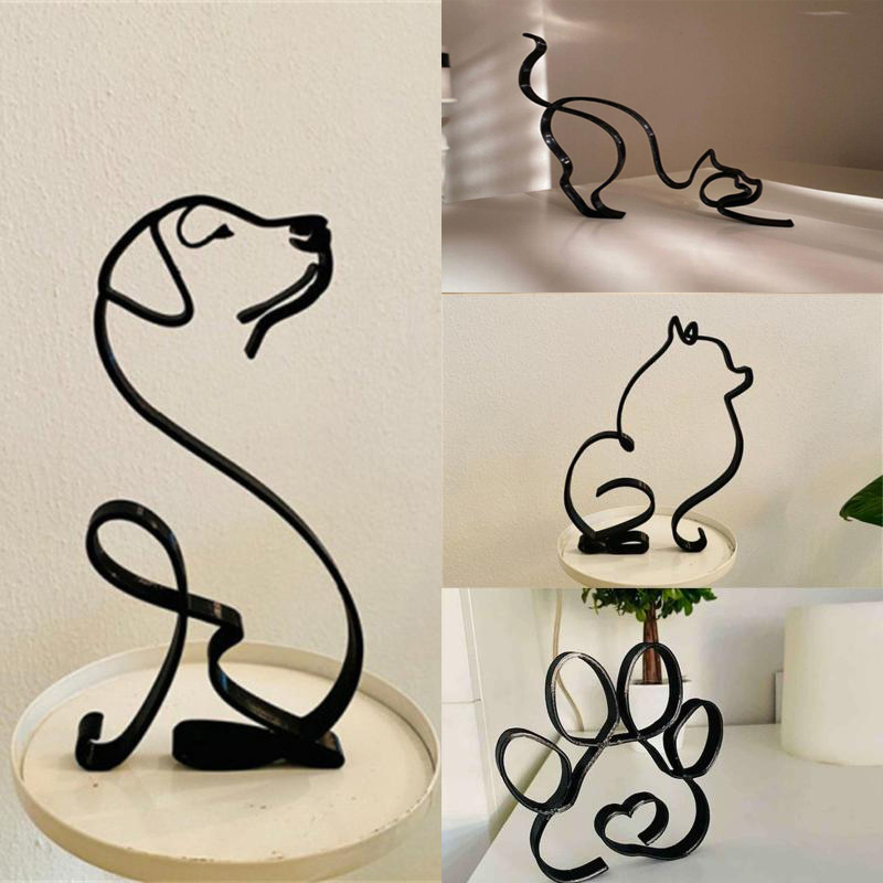 Dog Art Sculpture Metal Dog Ab - Home Decor Y2K recension och pris