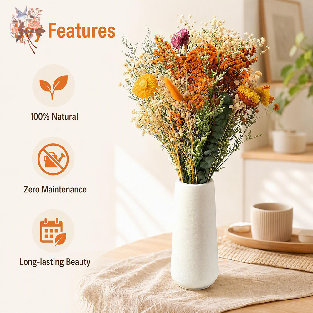 Autumn Dried Flowers Bouquet N - Pampas Grass Decor recension och pris