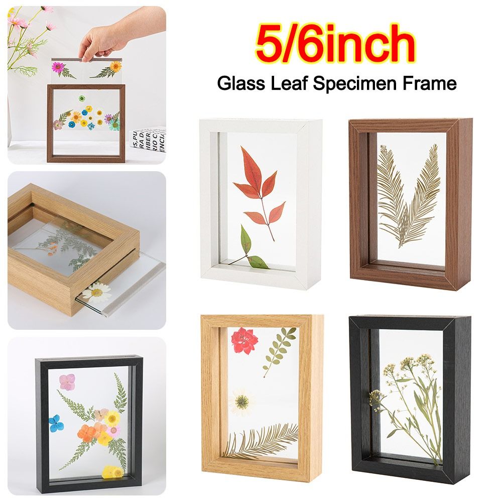 Wooden Glass Leaf Specimen Fra - Bamboo Photo Frame recension och pris