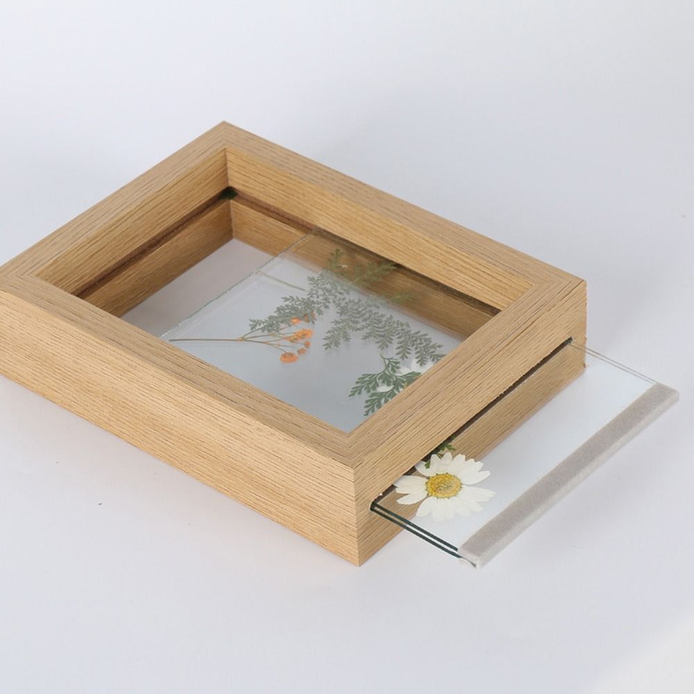 Wooden Glass Leaf Specimen Fra - Bamboo Photo Frame recension och pris