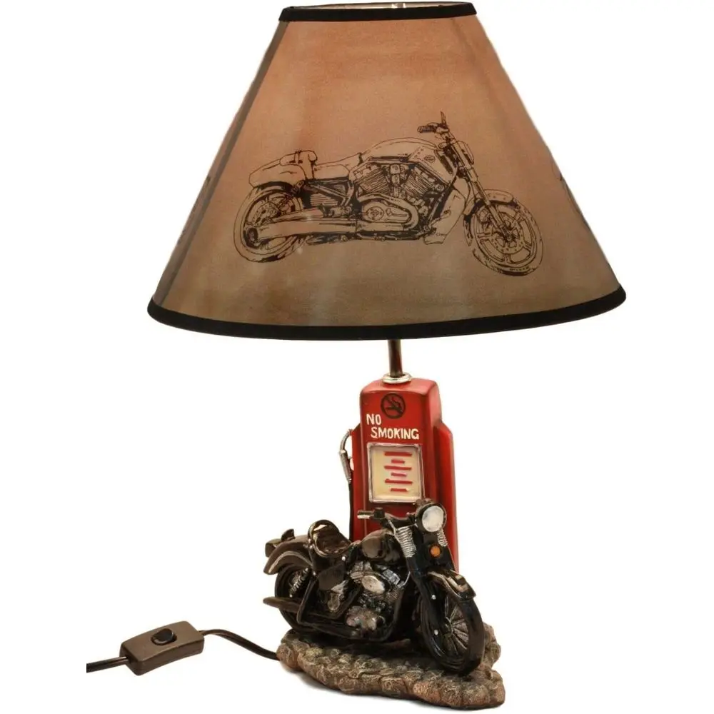 Vintage Retro Black Motorcycle - Home Decor Theme recension och pris