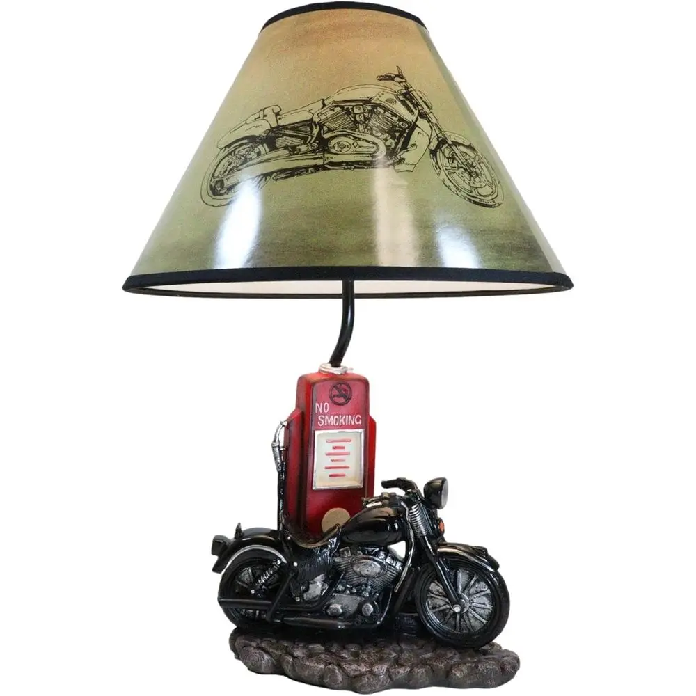 Vintage Retro Black Motorcycle - Home Decor Theme recension och pris