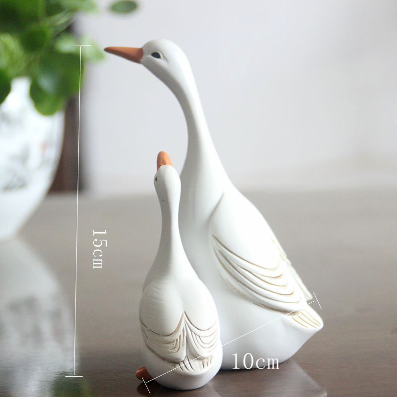 Fun Cute Duck Resin Statue Mot - Home Decor Za recension och pris
