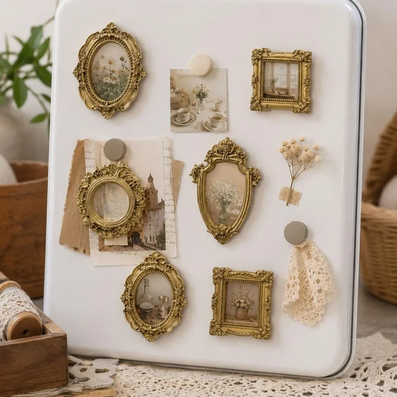 10/5pcs Vintage Resin Mini Pho - Bamboo Photo Frame recension och pris