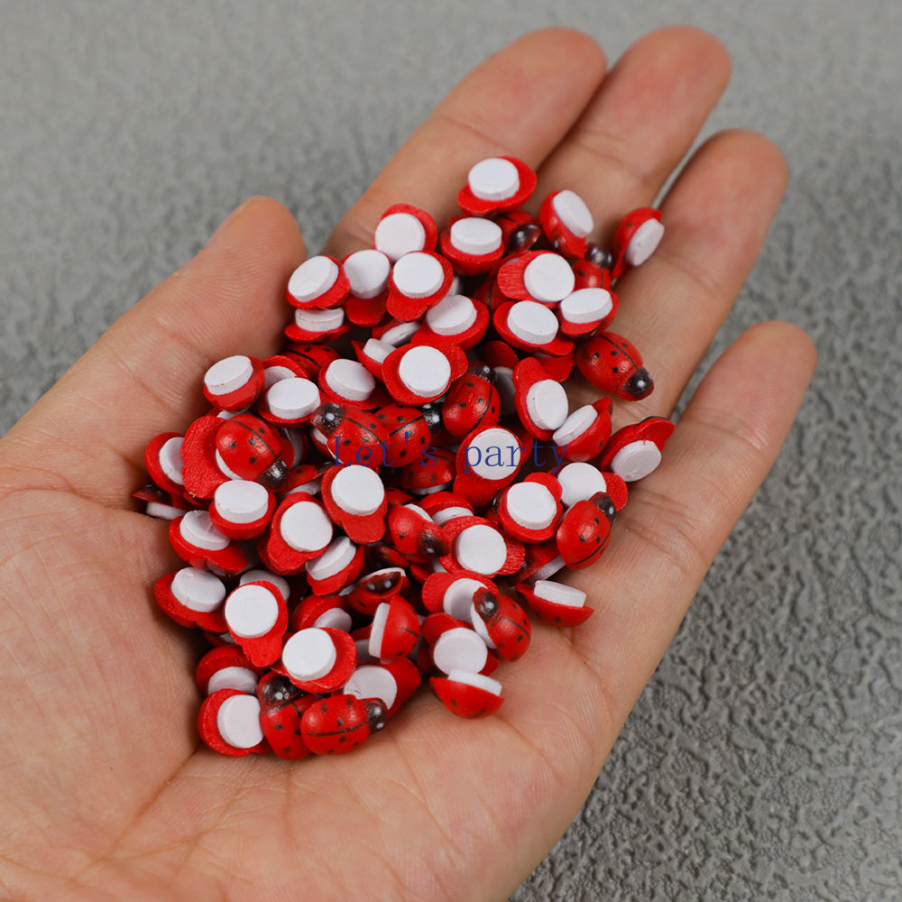 100Pcs Mini Wooden Bee Ladybug - Home Decor Za recension och pris